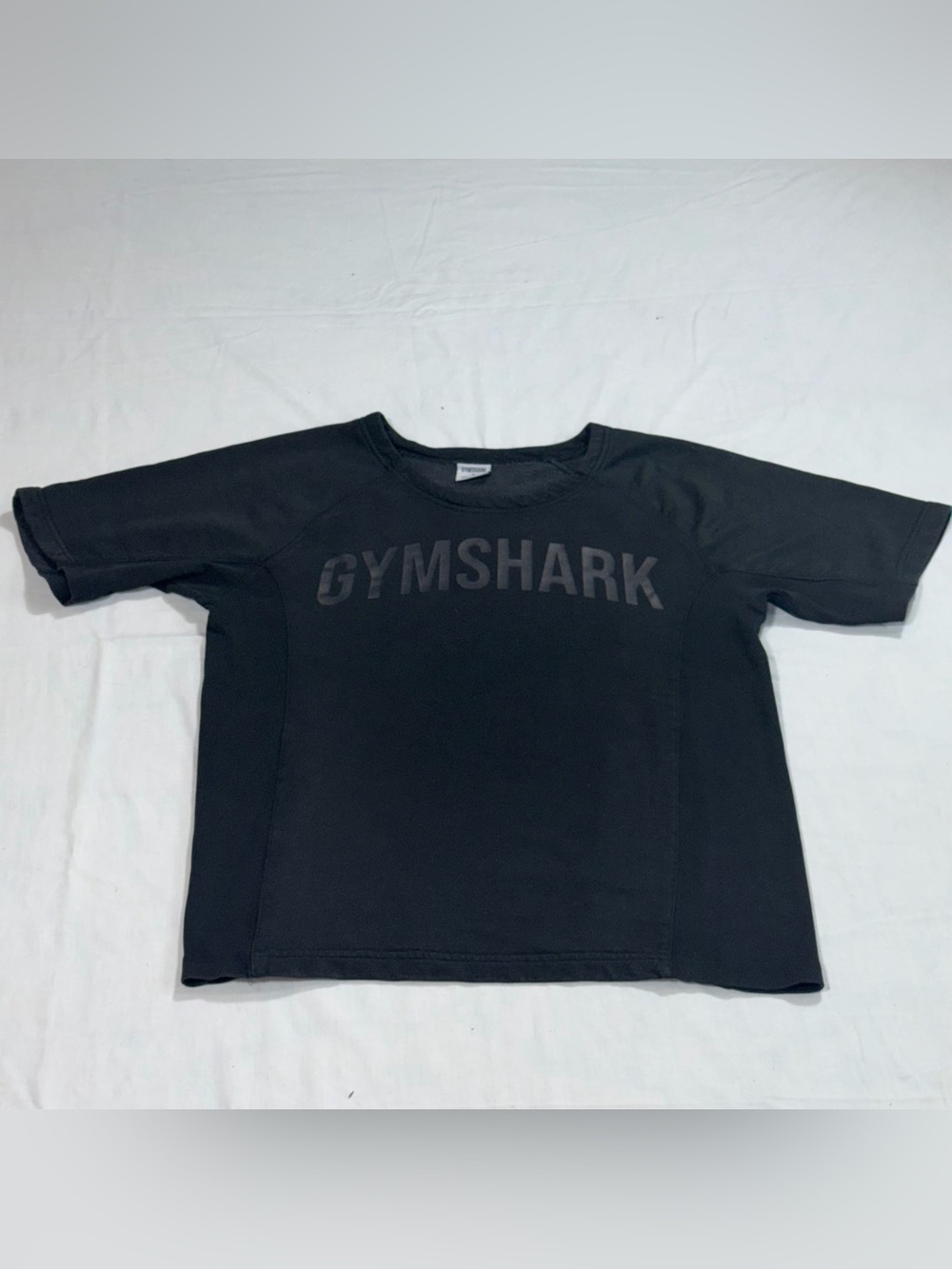 Gymshark Men's M Black Logo Graphic Workout T-Shirt Cotton Blend B47